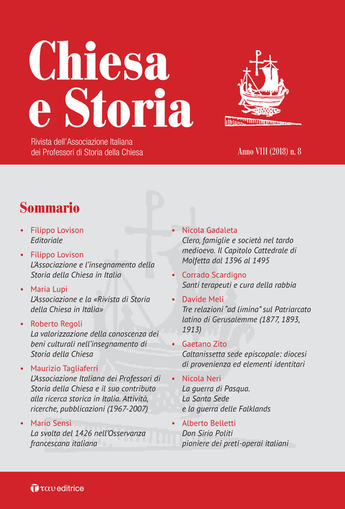 Chiesa e storia. Rivista dell'Associazione Italiana dei Professori di Storia della Chiesa