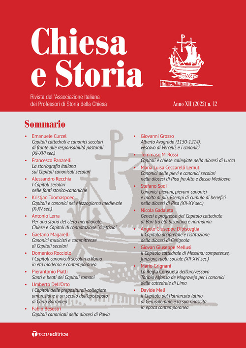 Chiesa e storia. Rivista dell'Associazione Italiana dei Professori di Storia della Chiesa