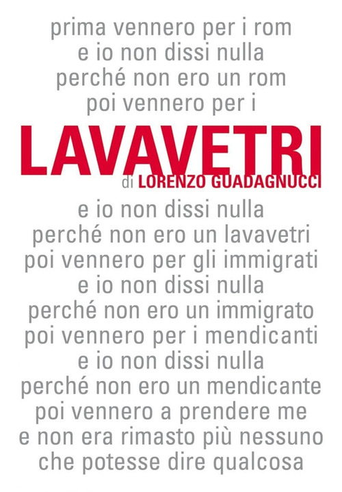 Lavavetri. Il prossimo sono io