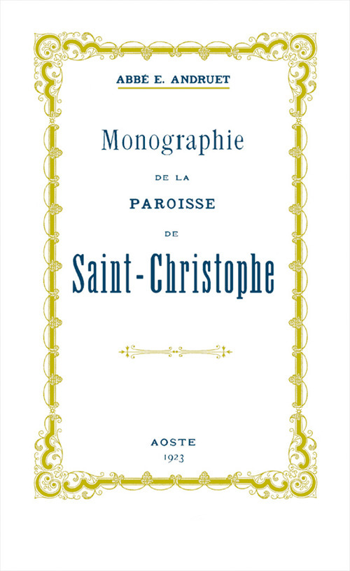 Monographie de la Paroisse de Saint-Christophe
