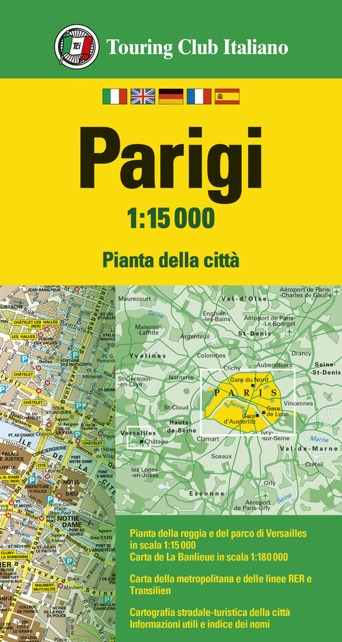 Parigi 1:15.000. Pianta della città