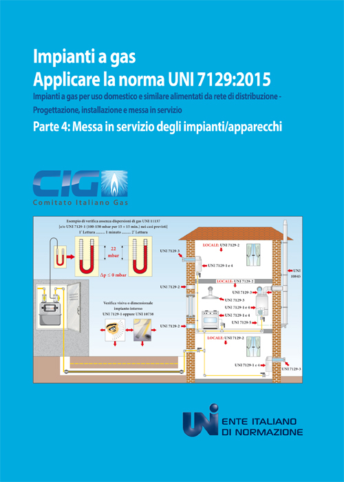 Applicare la norma UNI 7129:2015. Impianti a gas per uso domestico e similare alimentati da rete di distribuzione. Progettazione, installazione e messa in servizio