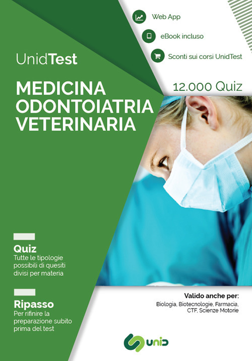 UnidTest. Medicina odontoiatria veterinaria. 12.000 quiz. Ripasso