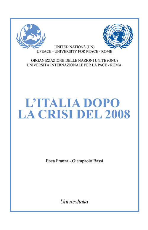 L'italia dopo la crisi del 2008