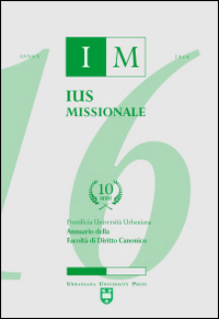 Ius missionale. Annuario della Facolt&agrave; di diritto canonico