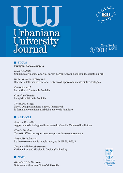 Urbaniana University Journal. Euntes Docete