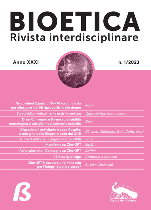 Bioetica. Rivista interdisciplinare