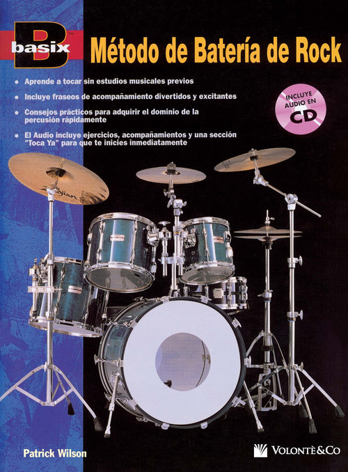M&eacute;todo de bater&iacute;a de rock. Basix