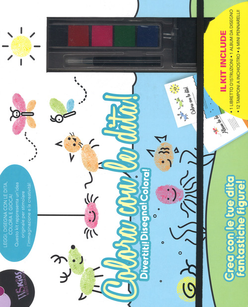 Colora con le dita! Divertiti! Disegna! Colora! Crea con le dita fantastiche figure!
