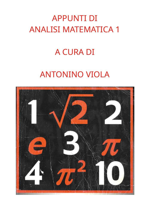 Appunti di analisi matematica