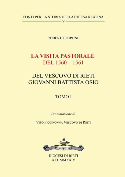 La visita pastorale del 1560-1561 del Vescovo di Rieti Giovanni Battista Osio