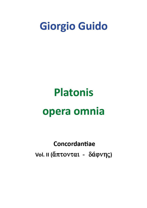 Platonis opera omnia. Concordantiae