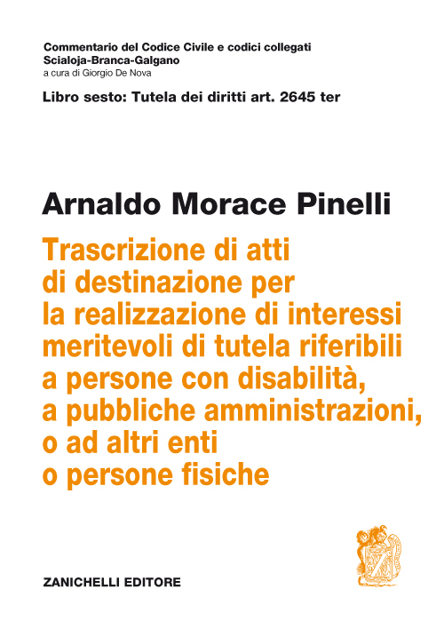 Art. 2645 TER. Trascrizione di atti di destinazione per la realizzazione di interessi meritevoli di tutela riferibili a persone con disabilit&agrave;, a pubbliche amministrazioni, o ad altri enti o persone fisiche
